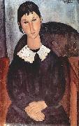Amedeo Modigliani, Elvira mit weissem Kragen